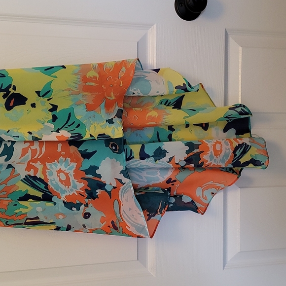 high-low sun dress, casual or formal, size 7/8, floral, criss cross back - Picture 4 of 15